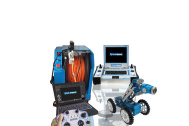 pipe inspection robot with 120m cable wheel, 14 inches LCD for 200-1000mm diameter of pipeline