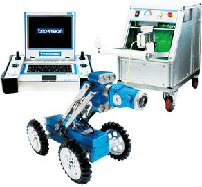 CCD Camera Robotic Crawler Pipe Inspection System , Duct Inspection Robot